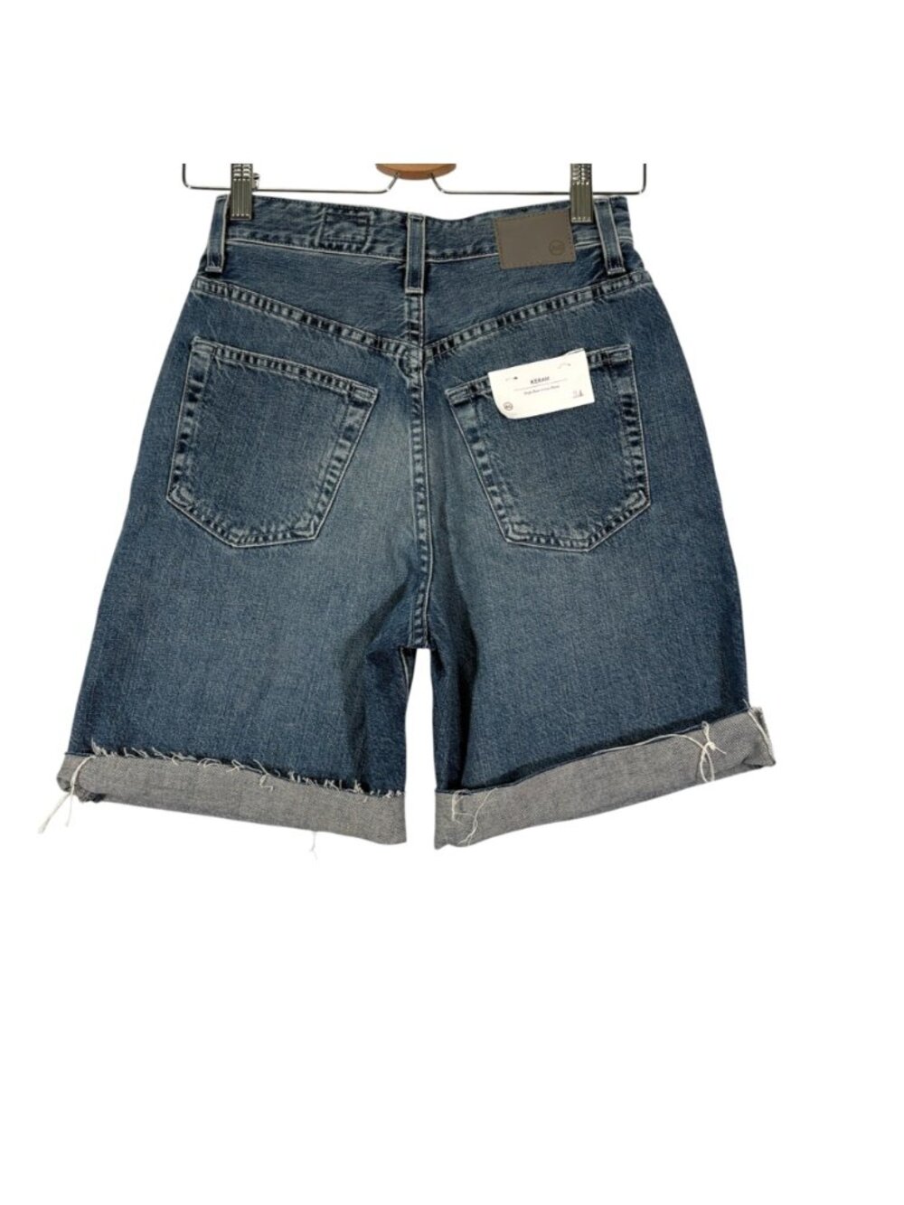 NEW AG Adriano Goldschmied Kerah Long Jean Shorts Size 24 - Picture 3 of 10